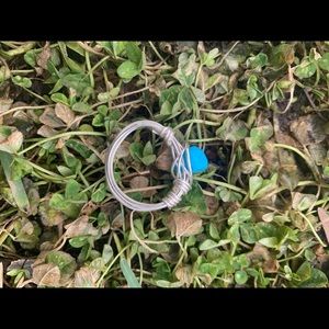 self-made blue charmed ring